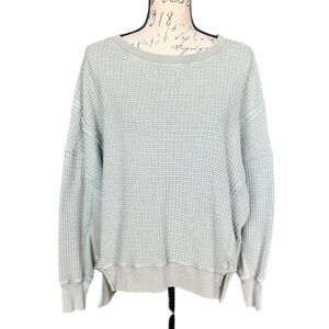 American Eagle Outfitters Soft Lived-In Light Green Crew Neck Oversized Top